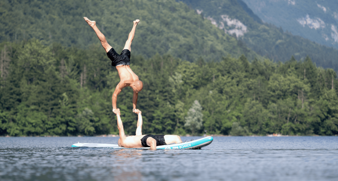 Exercise on a motorized standup paddle board