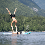 Exercise on a motorized standup paddle board